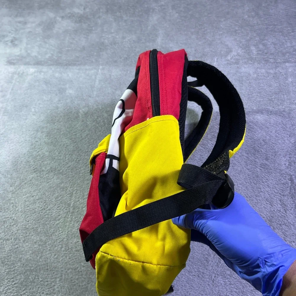Mickey Mouse Backpack Red Yellow Black‎ Classic Character Print School Bag
